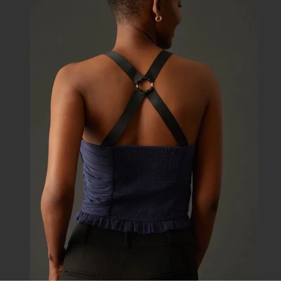 Anthropologie Shirred Tulle Tank XL NWT - Picture 3 of 10